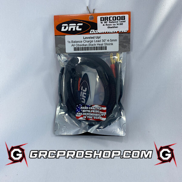 Donathen Racing Products DRC008 - 1s 30" Balance Lead, 4-5mm to XT90, Obsidian