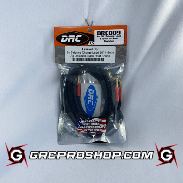 Donathen Racing Products DRC009 - 2s 30" Balance Lead, 4-5mm to 4mm, Obsidian