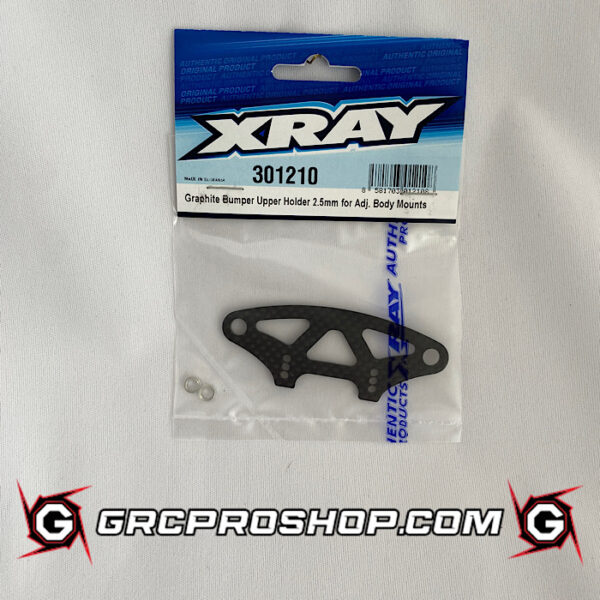XRAY - XRA301210 - GRAPHITE BUMPER UPPER HOLDER FOR ADJUSTABLE BODY MOUNTS 2.5MM