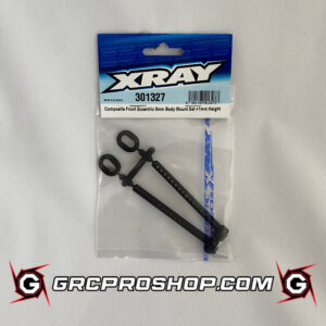 XRAY - XRA301327 - COMPOSITE FRONT ECCENTRIC 6MM BODY MOUNT SET +1MM HEIGHT