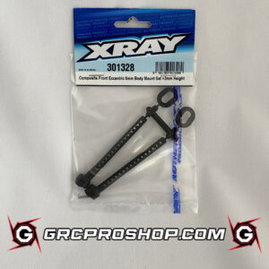 XRAY - XRA301328 - COMPOSITE FRONT ECCENTRIC 6MM BODY MOUNT SET +2MM HEIGHT