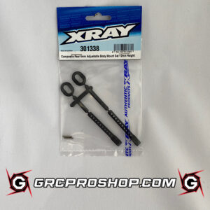 XRAY - XRA301338 - COMPOSITE REAR 6MM ADJUSTABLE BODY MOUNT SET +2MM HEIGHT
