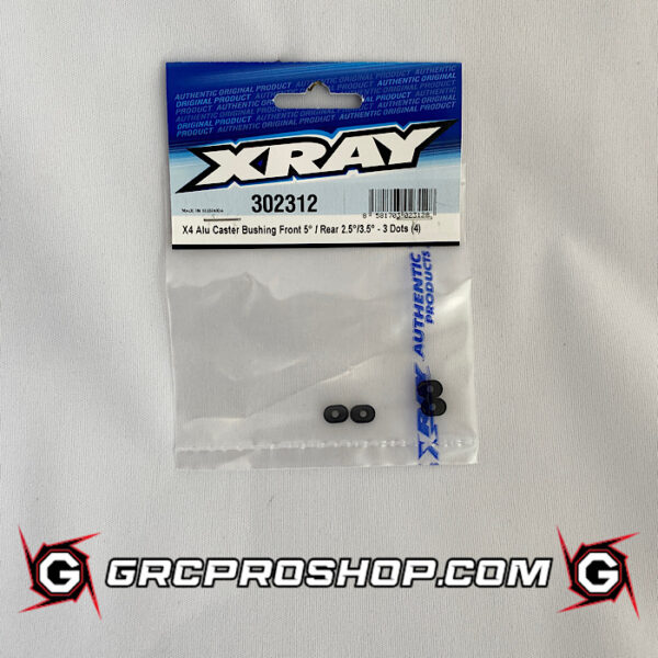 XRAY - XRA302312 - X4 ALU CASTER BUSHING FRONT 5 / REAR 2.5/3.5 - 3 DOTS (4)