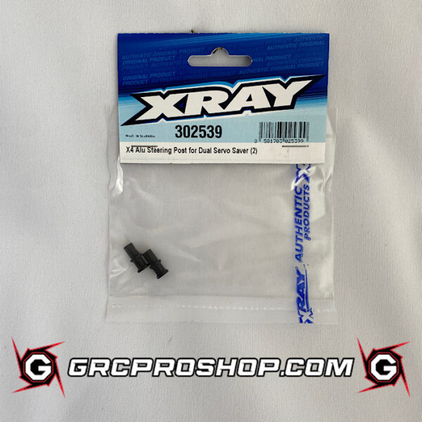 XRAY - XRA302539 - X4 ALU STEERING POST FOR DUAL SERVO SAVER (2)