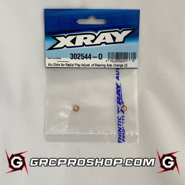 XRAY - XRA302544O - ALU SHIM FOR RADIAL PLAY ADJUSTMENT OF STEERING ARM - ORANGE (2)