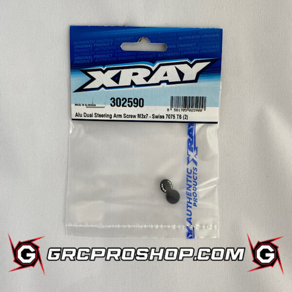 XRAY - XRA302590 - ALU DUAL STEERING ARM SCREW M3x7 - SWISS 7075 T6 (2)