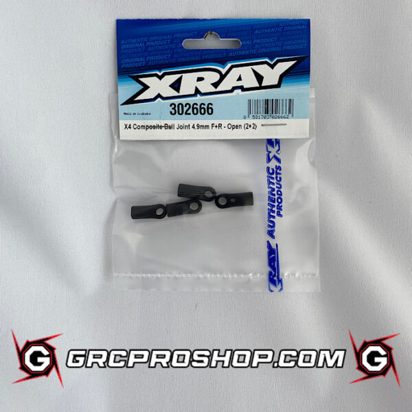 XRAY - XRA302666 - X4 COMPOSITE BALL JOINT 4.9MM F+R - OPEN (2+2)