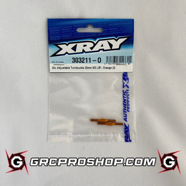 XRAY - XRA303211O - ALU ADJ. TURNBUCKLE L/R 30 MM - SWISS 7075 T6 (2)