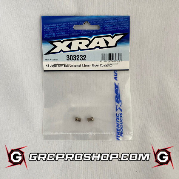 XRAY - XRA303232 - X4 UPPER ARM BALL UNIVERSAL 4.9MM - HUDY SPRING STEEL (2)