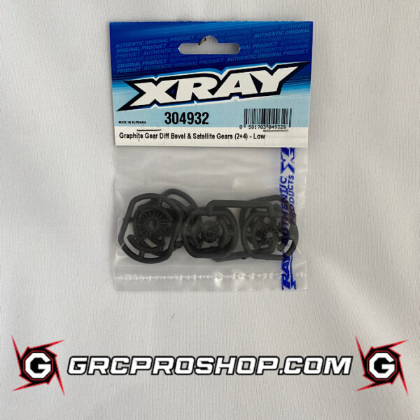 XRAY - XRA304932 - GRAPHITE GEAR DIFF BEVEL & SATELLITE GEARS (2+4) - LOW