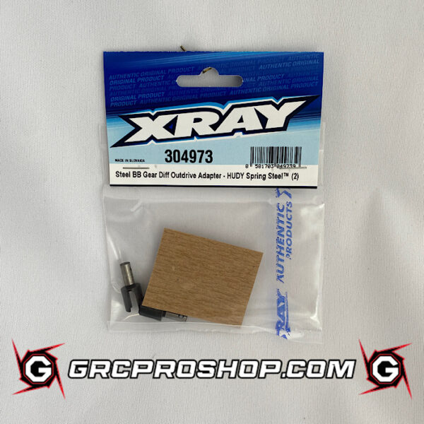 XRAY - XRA304973 - STEEL GEAR DIFF BB DRIVESHAFT ADAPTER - HUDY SPRING STEEL (2)