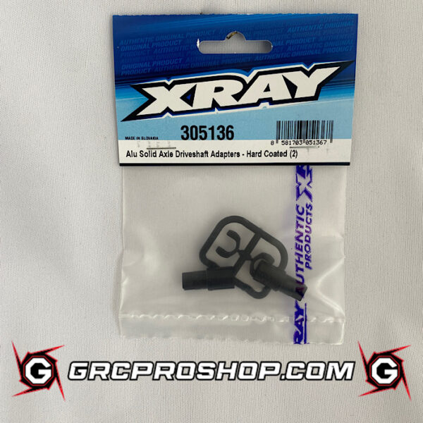 XRAY - XRA305136 - ALU SOLID AXLE DRIVESHAFT ADAPTERS - HARD COATED (2)