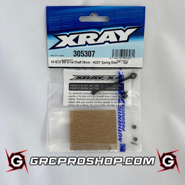 XRAY - XRA305307 - X4 ECS BB DRIVE SHAFT 59MM - HUDY SPRING STEEL - SET