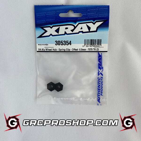 XRAY - XRA305354 - X4 ALU WHEEL HUB - SPRING CLIP - OFFSET -0.5MM - SWISS 7075 T6 (2)