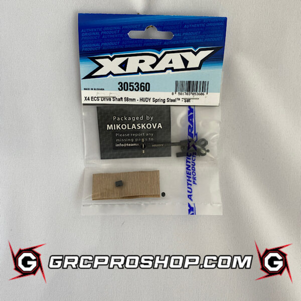XRAY - XRA305360 - X4 ECS DRIVE SHAFT 58MM - HUDY SPRING STEEL - SET