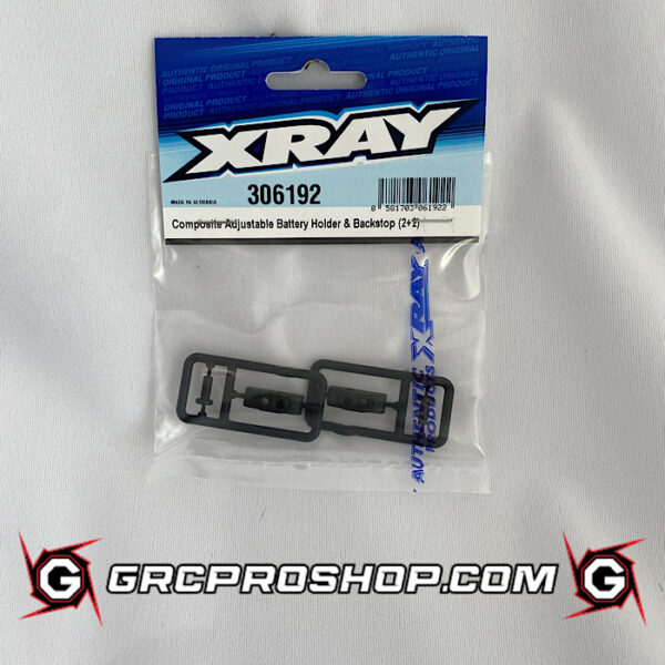 XRAY - XRA306192 - COMPOSITE ADJUSTABLE BATTERY HOLDER & BACKSTOP (2+2)