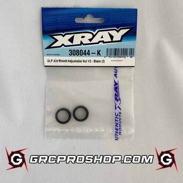 XRAY - XRA308044K - ULP ALU SHOCK ADJUSTABLE NUT - V2 - BLACK (2)