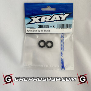 XRAY - XRA308355K - XLP ALU SHOCK CAP-NUT - BLACK (2)