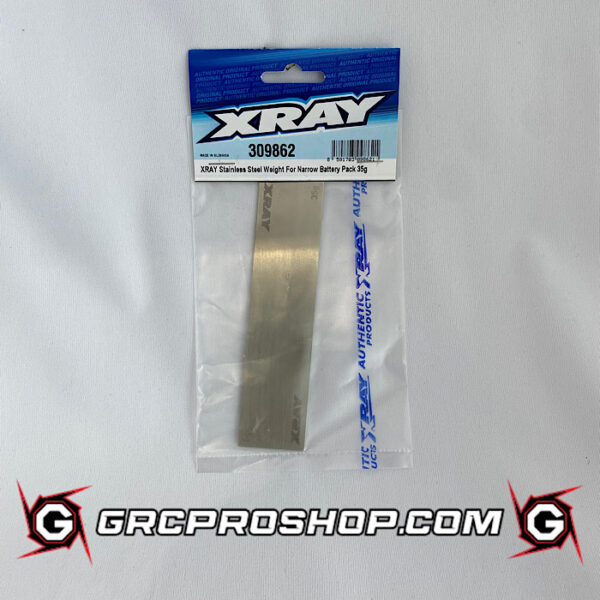 XRAY - XRA309862 - XRAY STAINLESS STEEL WEIGHT FOR NARROW BATTERY PACK 35G