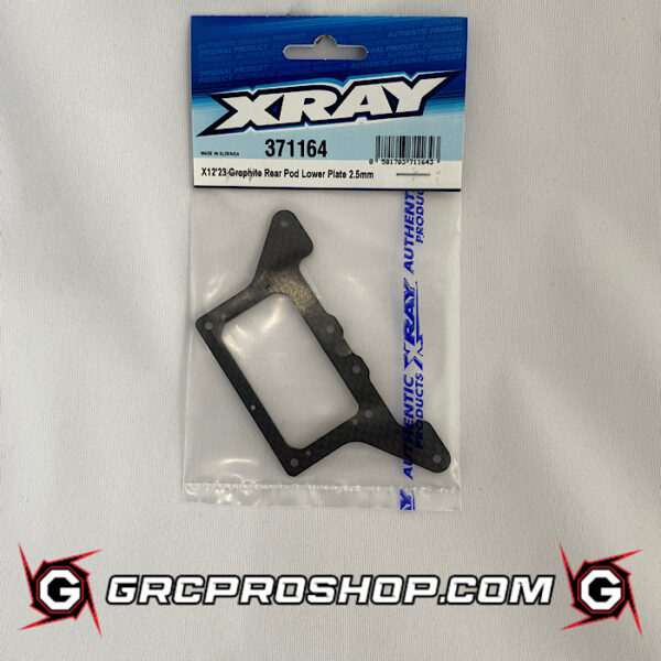 XRAY XRA371164 - X12'23 GRAPHITE REAR POD LOWER PLATE 2.5MM