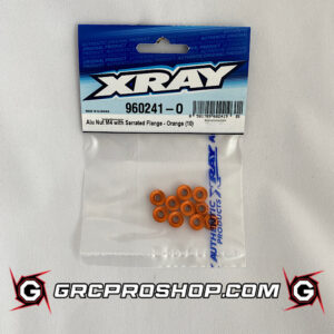 XRAY - XRA960241O - ALU NUT M4 WITH SERRATED FLANGE - ORANGE (10)