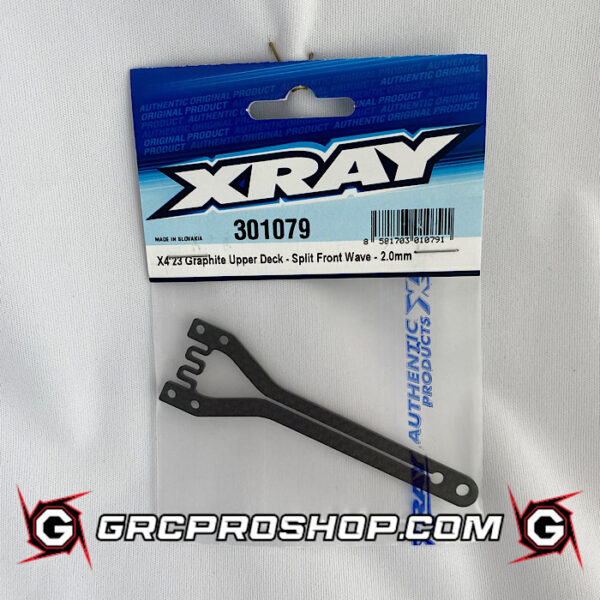 XRAY - XRA301079 - X4'23 GRAPHITE UPPER DECK - SPLIT FRONT WAVE - 2.0MM