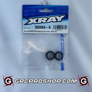 XRAY - XRA302064K - ALU ADJUSTMENT BALL-BEARING HUB +1MM - BLACK (2)