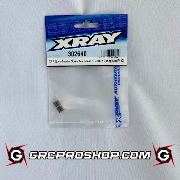 XRAY - XRA302640 - X4 ADJUSTABLE CAMBER SCREW 14MM M4 L/R - HUDY SPRING STEEL (2)