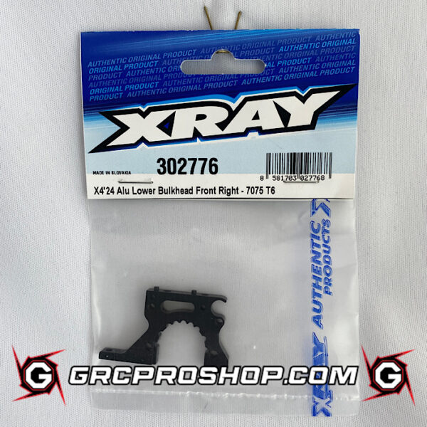 XRAY - XRA302776 - X4'24 ALU LOWER BULKHEAD - FRONT RIGHT - 7075 T6