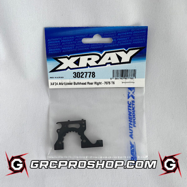 XRAY - XRA302778 - X4'24 ALU LOWER BULKHEAD - REAR RIGHT - 7075 T6