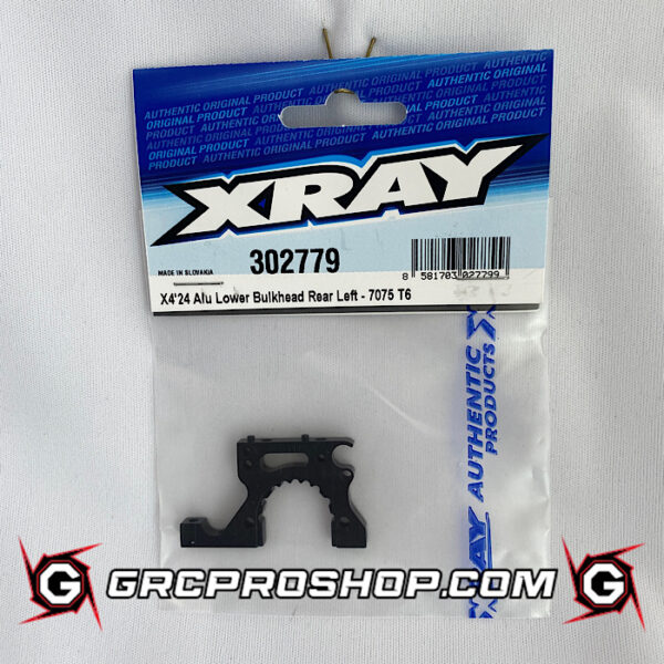 XRAY - XRA302779 - X4'24 ALU LOWER BULKHEAD - REAR LEFT - 7075 T6