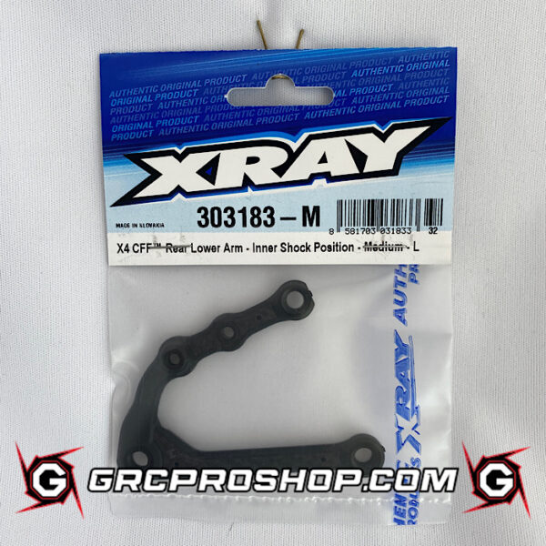 XRAY - XRA303183M - X4 CFF REAR LOWER ARM - INNER SHOCK POSITION - MEDIUM - LEFT