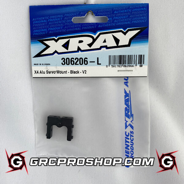 XRAY - XRA306206L - X4 ALU SERVO MOUNT - BLACK - V2