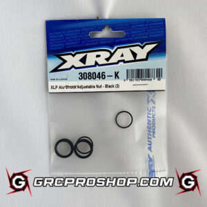XRAY - XRA308046K - XLP ALU SHOCK ADJUSTABLE NUT - BLACK (2)
