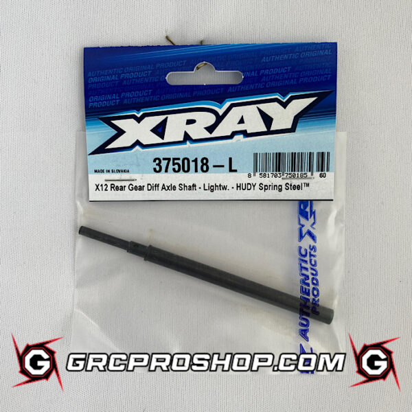 XRAY - XRA375018L - X12 REAR GEAR DIFF AXLE SHAFT - LIGHTWEIGHT - HUDY SPRING STEEL