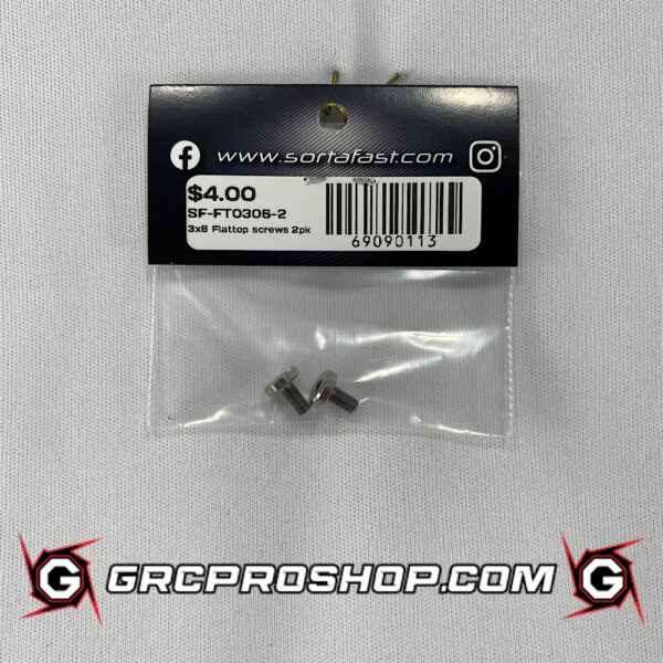 Sortafast STF-FT0306-2 - Sortafast Titanium Screws - Flattop Head - M3x6 (2PCS)