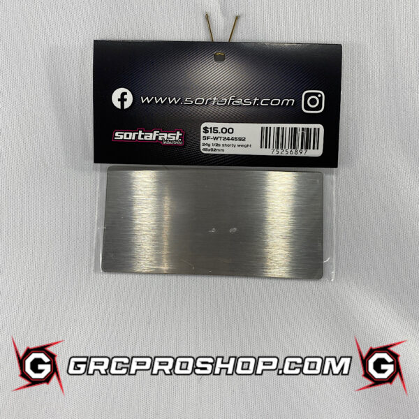 Sortafast STF-WT244592 - Sortafast Stainless Steel Battery Weight - 1s / 2s Shorty - 45x92mm - 24G