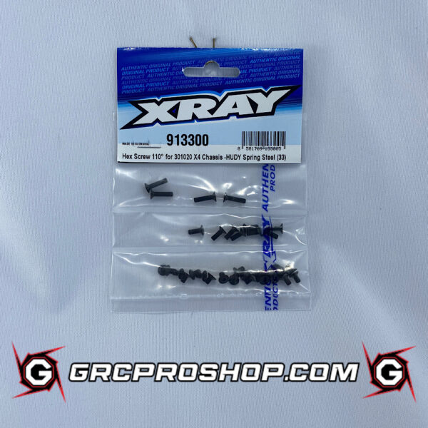XRAY - XRA913300 - HEX SCREW 110 Degree FOR 301020 X4 CHASSIS - HUDY SPRING STEEL(33)