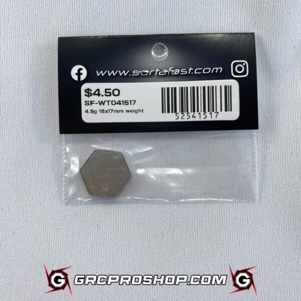 Sortafast STF-WT041517 - Sortafast Stainless Steel Chassis Weights - 4.5g
