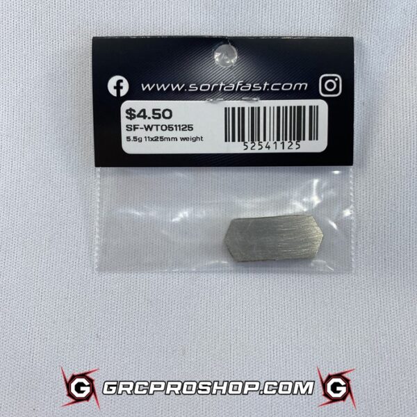 Sortafast STF-WT051125 - Sortafast Stainless Steel Chassis Weights - 5.5g