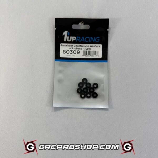 1UP 80309 - Premium Aluminum Countersunk Washers - Black
