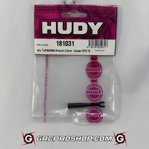 HUDY 181031 - ALU TURNBUCKLE WRENCH 3MM - SWISS 7075 T6