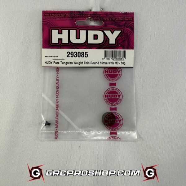 HUDY 293085 - HUDY PURE TUNGSTEN WEIGHT THIN ROUND 15MM WITH M3 - 10G