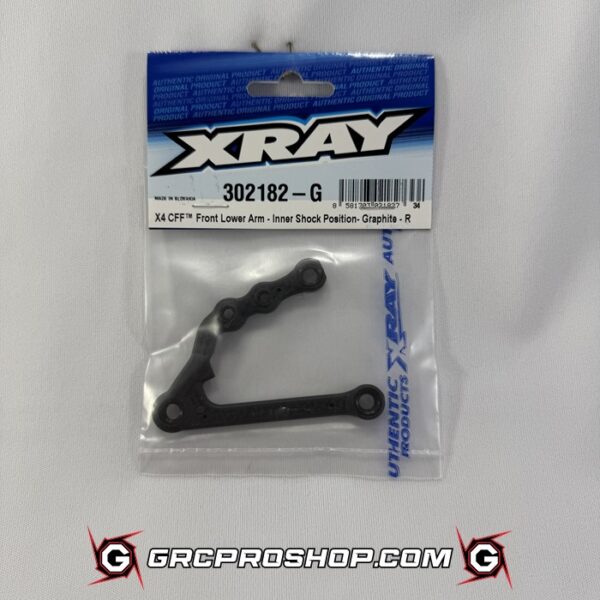 XRAY 302182-G - X4 CFF FRONT LOWER ARM - INNER SHOCK POSITION - GRAPHITE - RIGHT