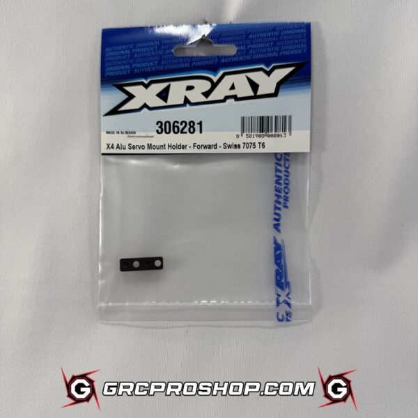 XRAY 306281 - X4 ALU SERVO MOUNT HOLDER - FORWARD - SWISS 7075 T6