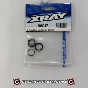 XRAY 308047 - XLP2 ALU SHOCK ADJUSTABLE NUT - BLACK (2)