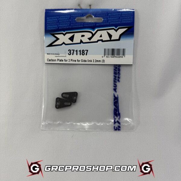 XRAY 371187 - CARBON PLATE FOR 2 PINS FOR SIDE LINK (2)