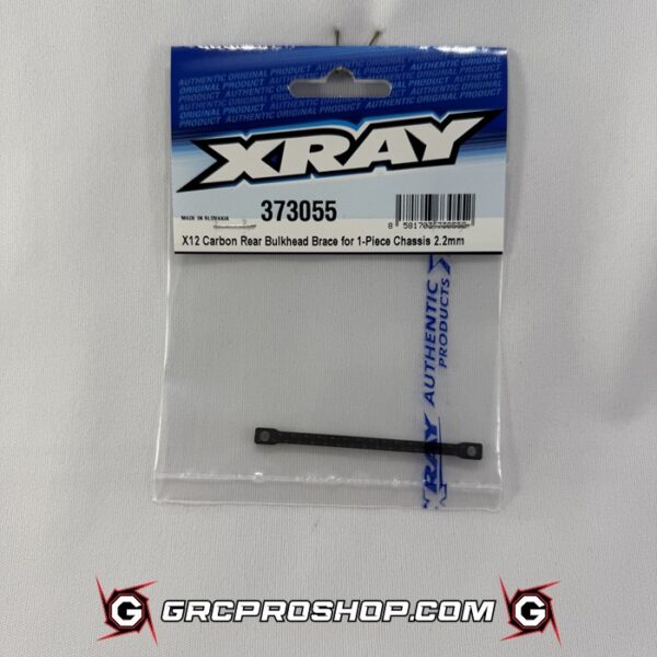 XRAY 373055 - X12 CARBON REAR BULKHEAD BRACE FOR 1-PIECE CHASSIS