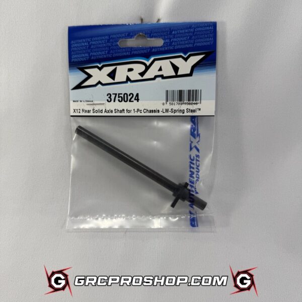 XRAY 375024 - X12 REAR SOLID AXLE SHAFT FOR 1-PIECE CHASSIS - LIGHTW. - HUDY SPRING STEEL