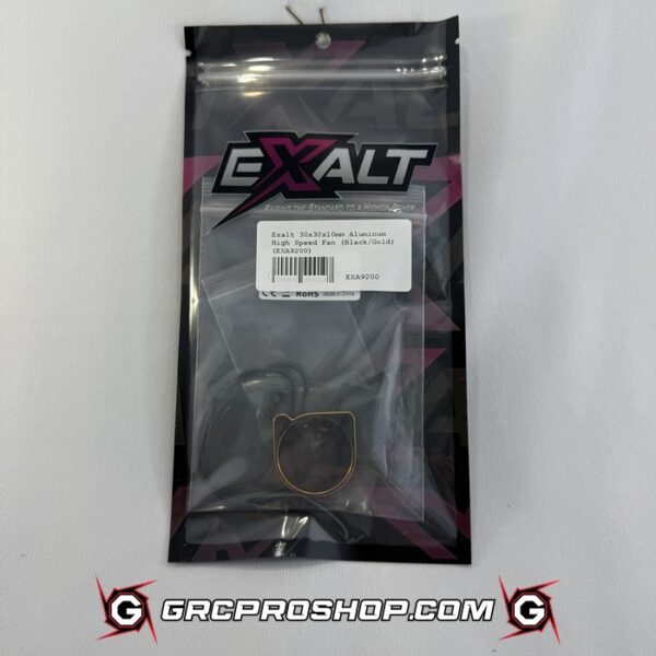 Exalt EXA9200 - 30x30x10mm Aluminum High Speed Fan (Black/Gold)